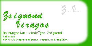 zsigmond viragos business card